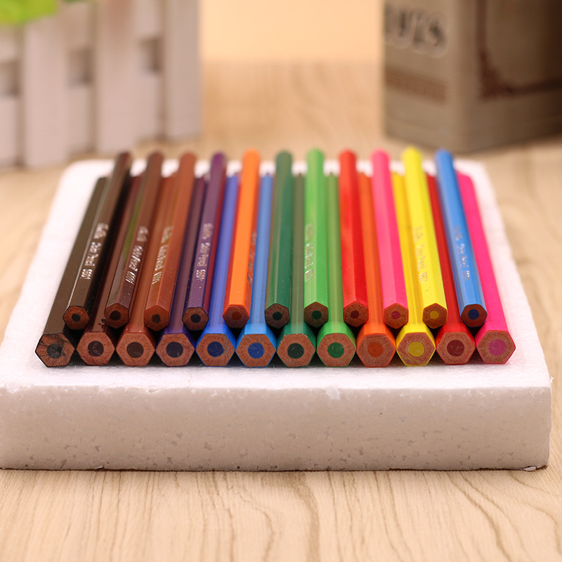 厂家直销彩色粗杆直径1cm卡通版 定制儿童通用易上色12色彩色铅笔详情图2