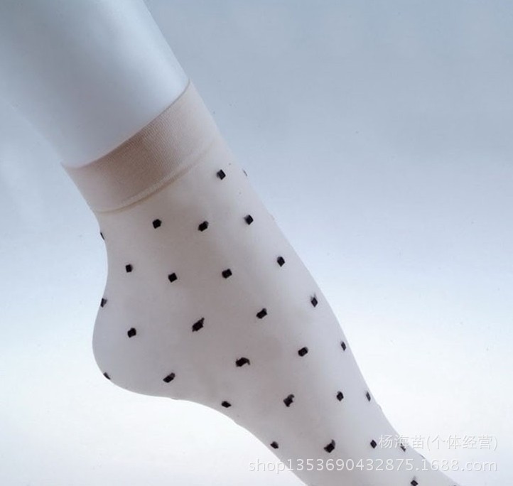Wholesale of spring and summer jacquard women's stockings, small hanging flower cored stockings, short stockings, straight stockings and adult socks from the manufacturer Specification image
