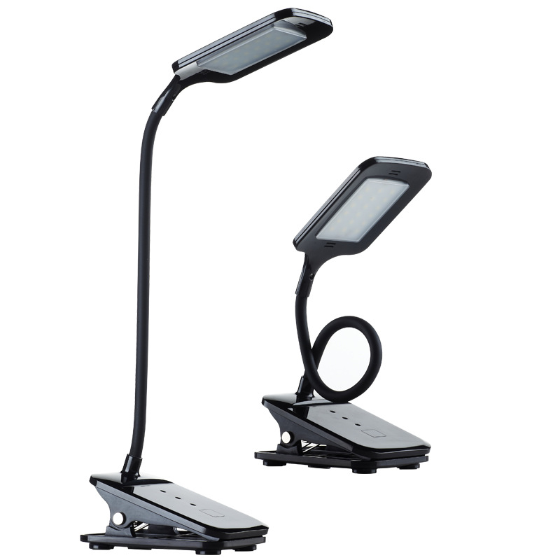 Meishipu LED charging desk lamp, eye-protecting desk, student bedroom bedside, dormitory reading mini clip small desk lamp Specification image