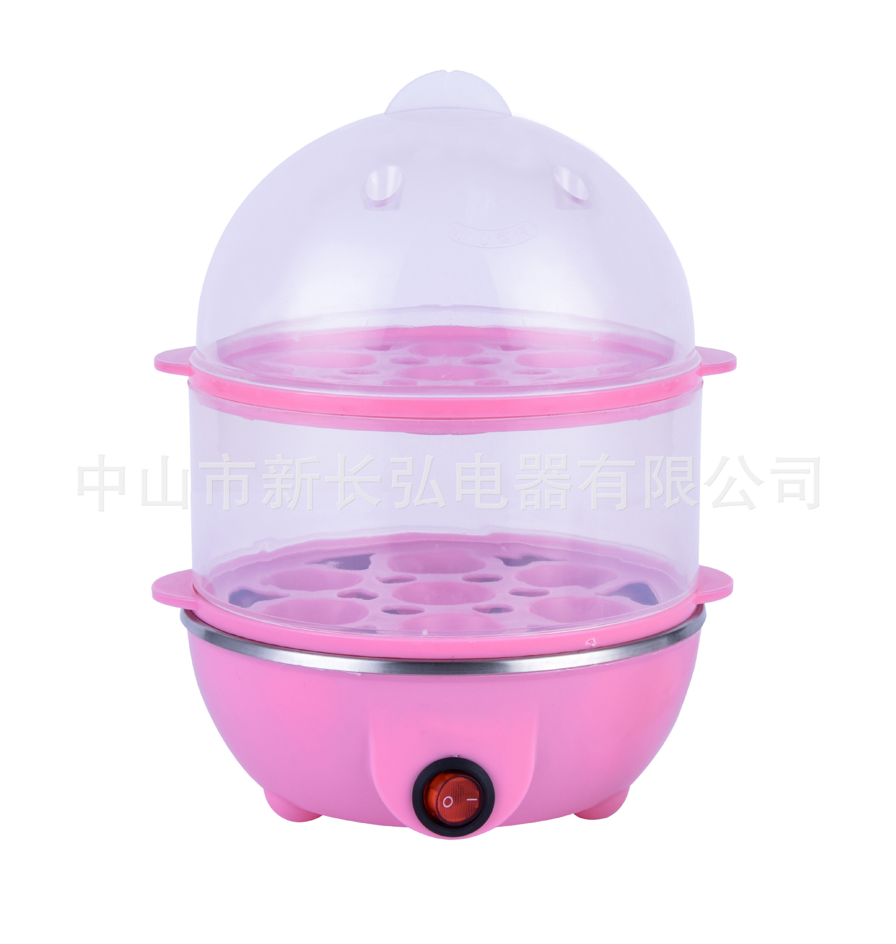 厂家批发 煮蛋器 多功能蒸蛋器 双层煮蛋器不锈钢底盘加热产品图