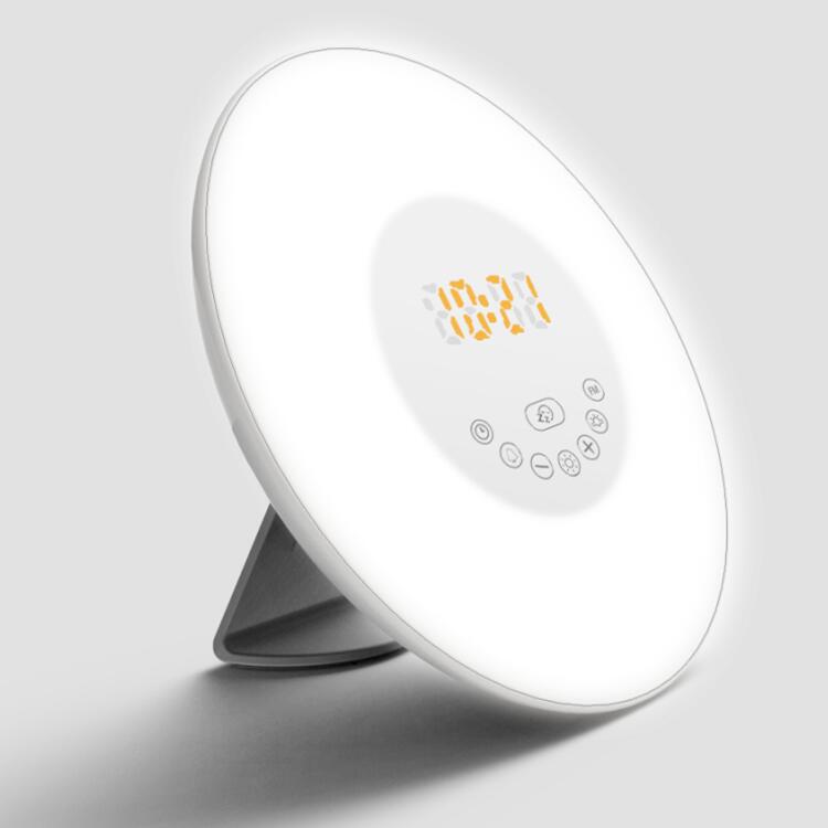 Amazon direct supply sunrise wake-up light, LED electronic clock, bedside lamp, ambient scene light, multi-functional table lamp Application Scenario