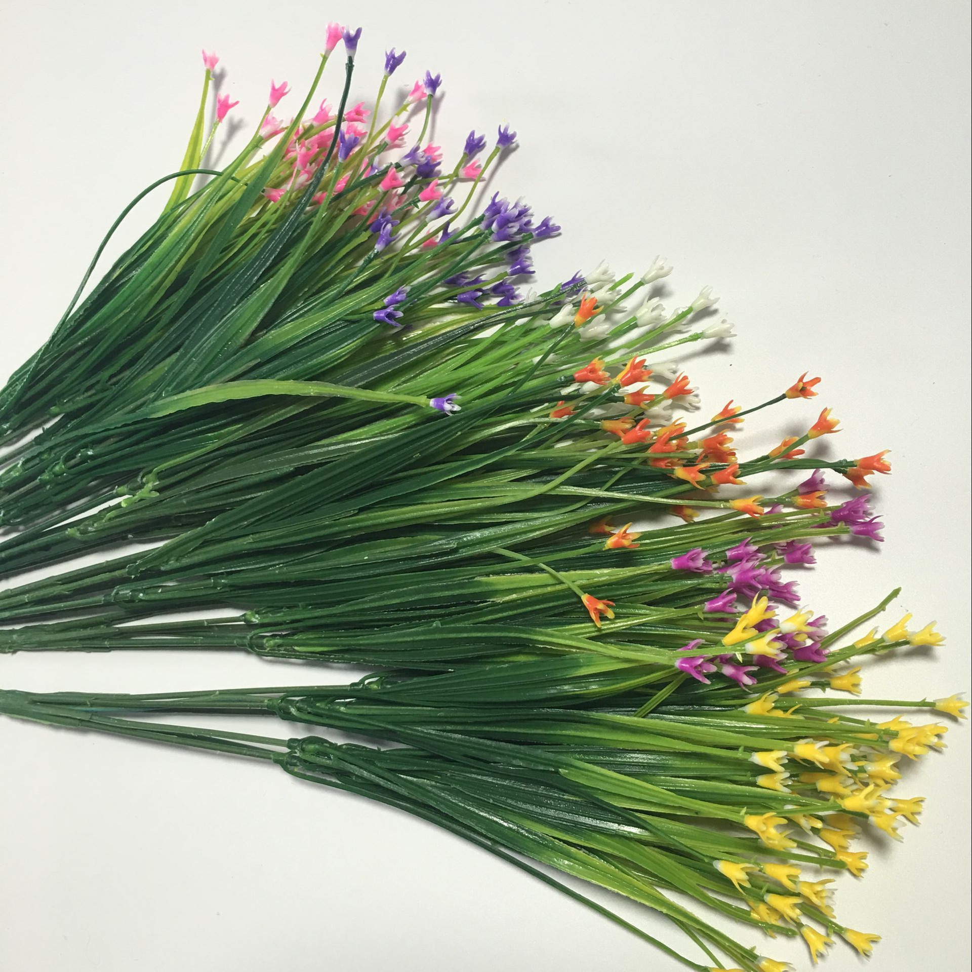 Simulation flower fake flower plastic flower manufacturers direct sales of seven head water grass star star wholesale Specification drawing