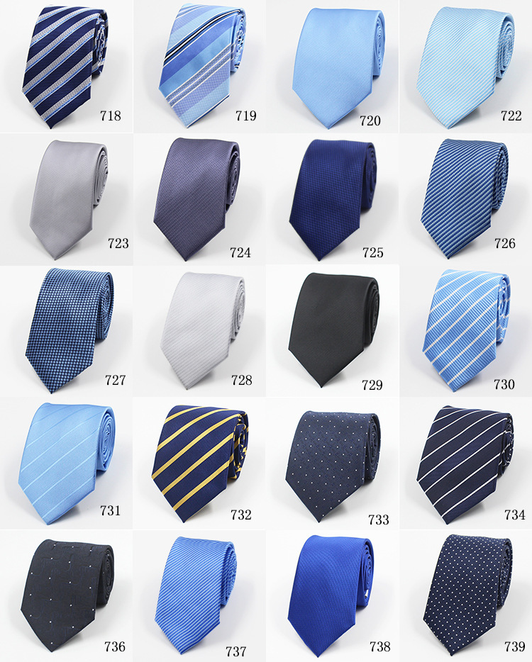 礼品真丝领带 窄款商务装搭配条纹领带男士 黑色tie领带批发详情图5