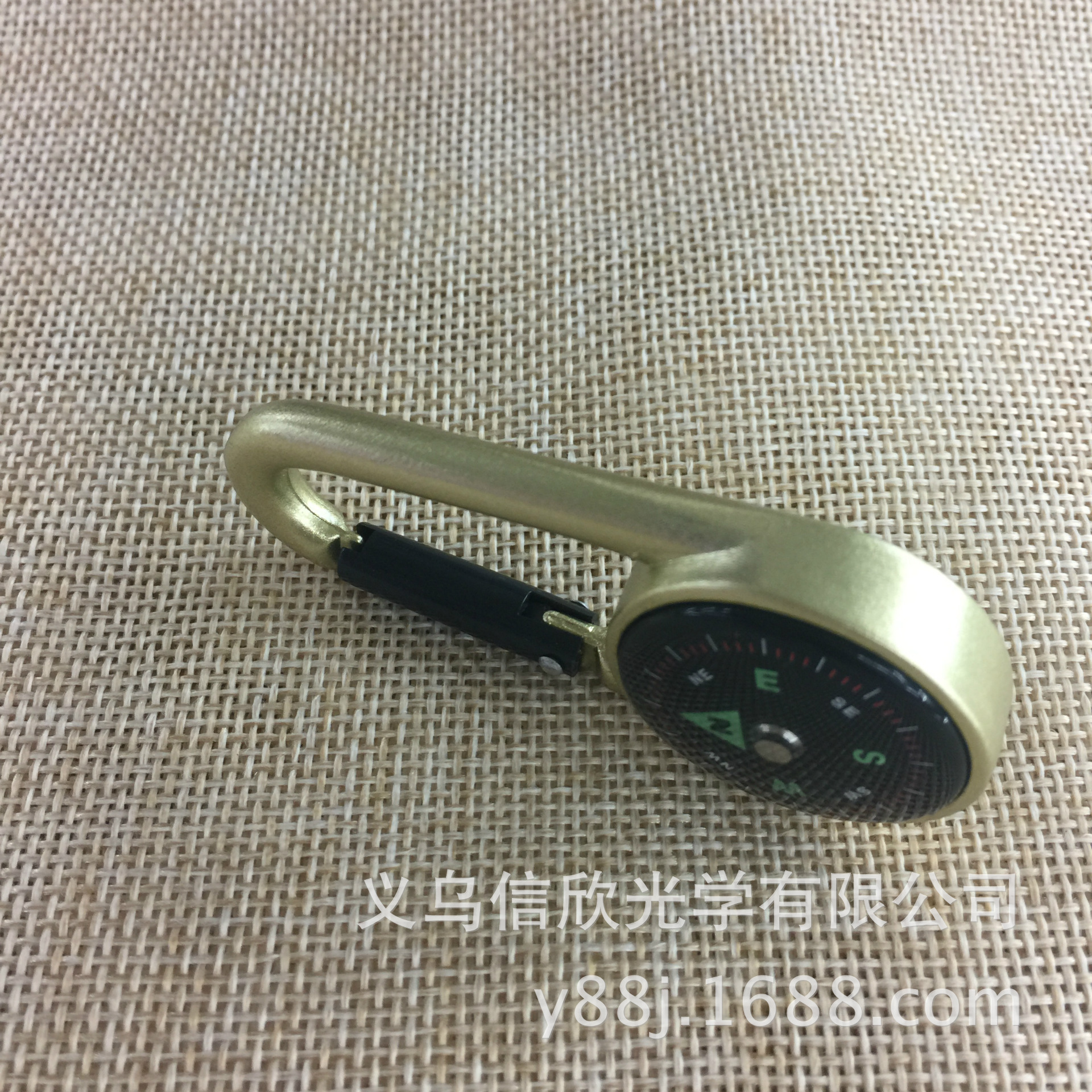C27 aluminum alloy climbing buckle compass, metal climbing buckle compass, climbing buckle compass details Picture