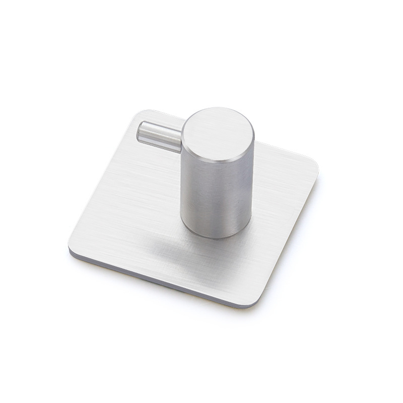 Black hook, 304 stainless steel strong adhesive hook, single hook without drilling, bathroom door back, kitchen coat hook Item Picture