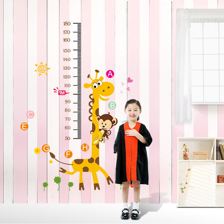 儿童房幼儿园长颈鹿身高贴第三代墙贴卧室客厅儿童房贴画LM8004详情图3