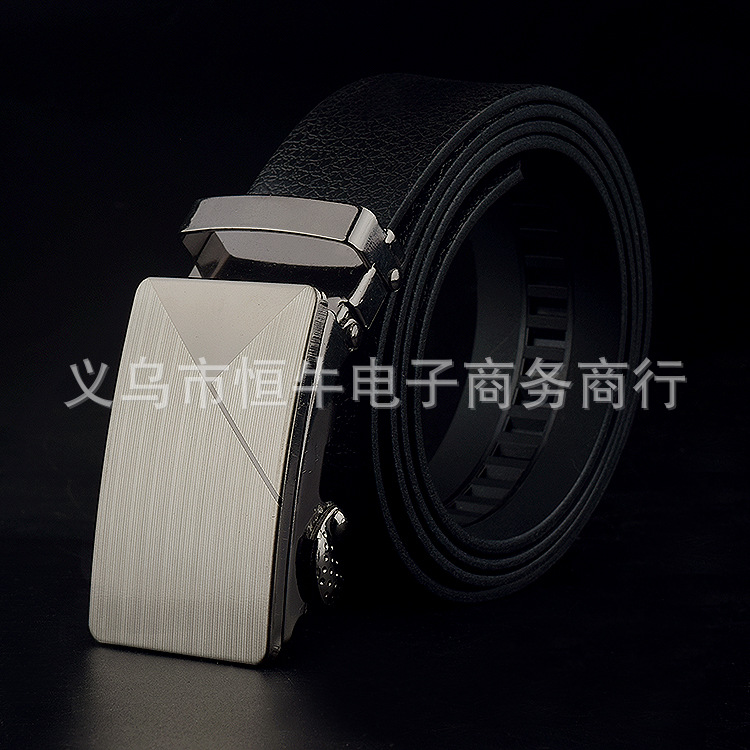 Manufacturers Wholesale More Than Cow Leather Belt Men's Automatic Buckle Business Aviation Belt Online Shop Activities Gift details Picture