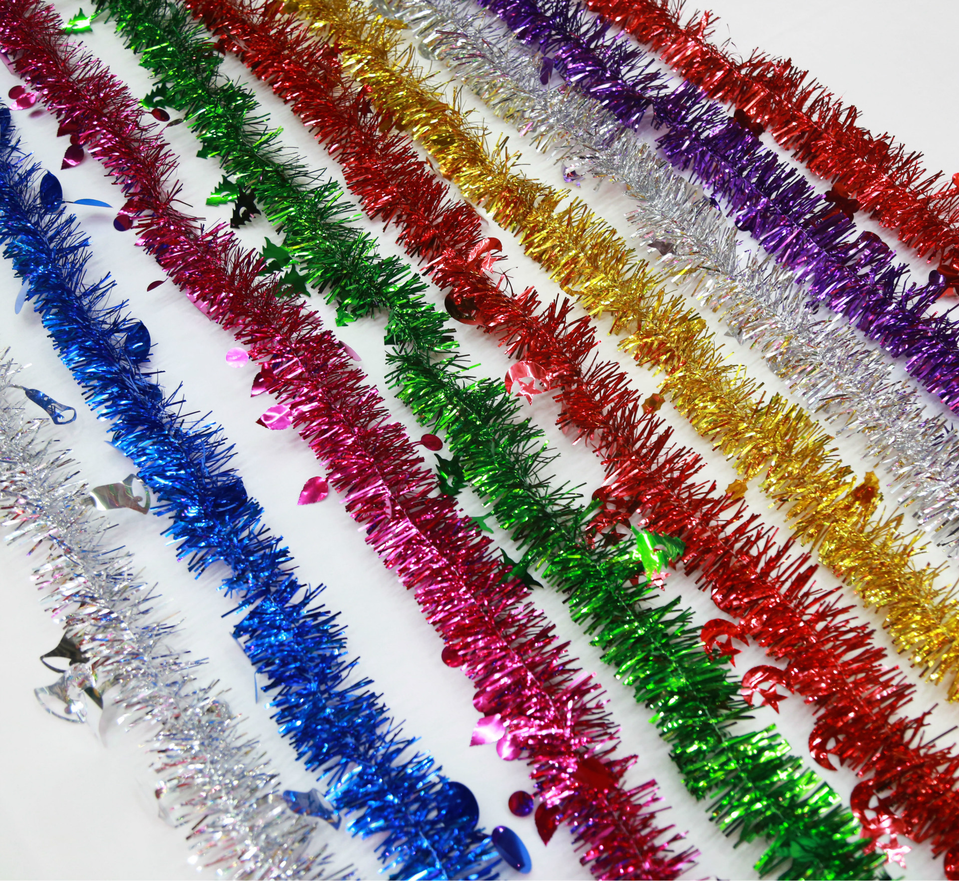 New Christmas woolen stripes, decorative ribbons, festival items, venue decoration, stars, hearts, and encryption