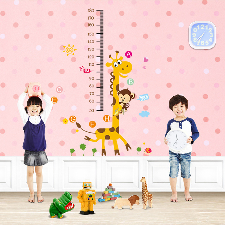 儿童房幼儿园长颈鹿身高贴第三代墙贴卧室客厅儿童房贴画LM8004详情图2