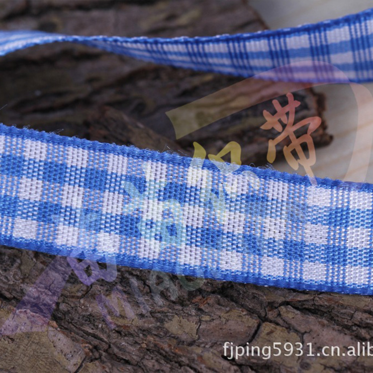 Pink Bow Check Jewelry Ribbon Multi-Colored 3 Point Check Ribbon Wholesale Handmade Diy Headdress Woven Ribbon details Picture