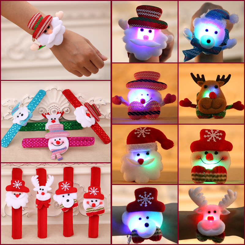 圣诞节儿童礼物 圣诞发光手圈装饰品 圣诞节啪啪圈 圣诞礼品详情图1