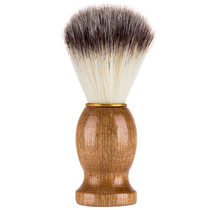 Soft bristle brush Nylon face wash brush Wooden handle men's beard brush Household men's face cleanser shaving brush Beauty tools