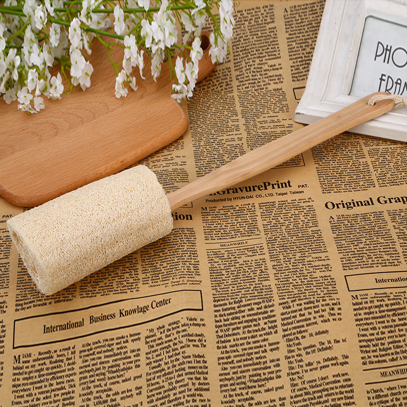 Wooden long-handled bath brush massage bath Scrub Scrub Practical loofah brush Soft back scrub brush thumbnail