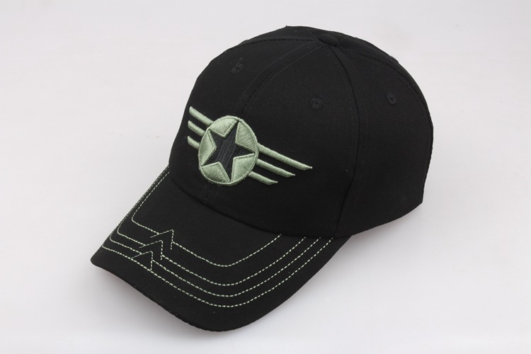 Pure cotton five-pointed star camouflage hat, tactical baseball cap, camouflage hunting and fishing cap, outdoor sunshade baseball cap details Picture