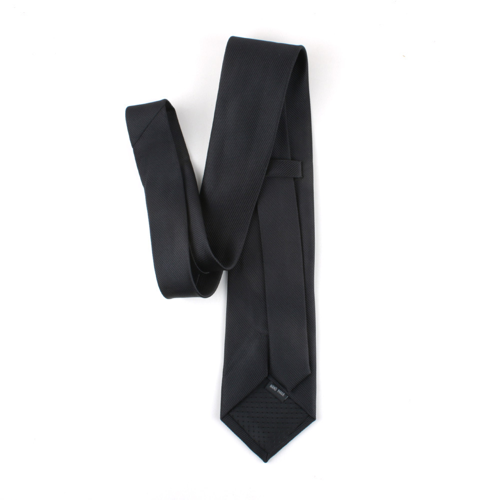 Men's Tie Cross-Border Polyester Silk 8Cm Formal Solid Color Fine Thread Jacquard Collar Wholesale A Piece Application Scenario