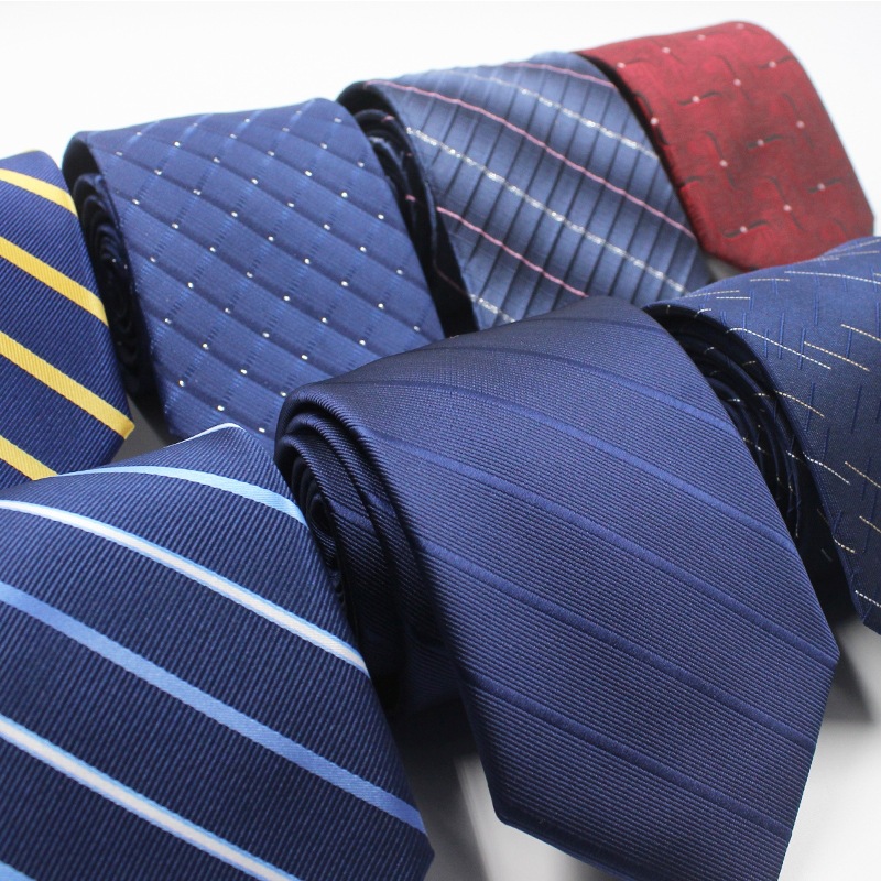 礼品真丝领带 窄款商务装搭配条纹领带男士 黑色tie领带批发详情图3