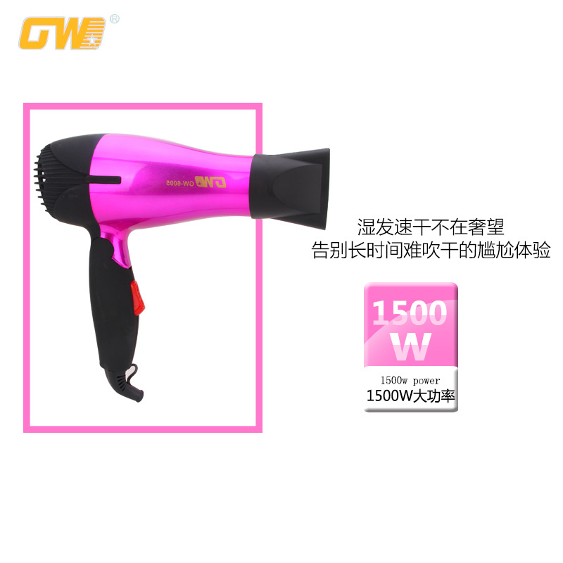 Guowei eléctrico mango de goma mini secador de pelo plegable para viajes de dormitorio especial secador de pelo de pequeña potencia fábrica directa Application Scenario