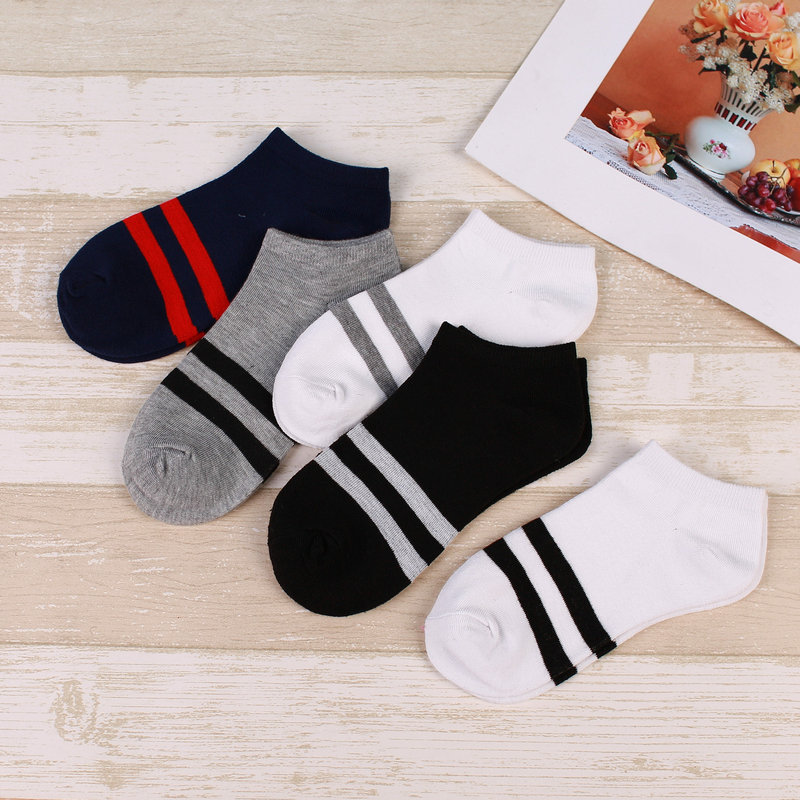 New dropshipping ship socks manufacturer men's socks Men's socks ship socks solid color fashionable polyester-cotton casual street stall socks V