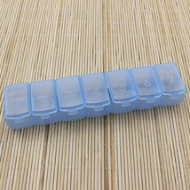 新款7格透明数字长条药盒多彩分格分类塑料盒七天星期药盒厂家直