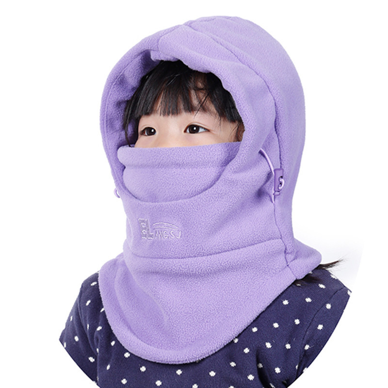 Hat Autumn And Winter Authentic Children's Bib Head Cover Double Thick Cold Warm Hat Children Go To School Windproof Hat Specification drawing