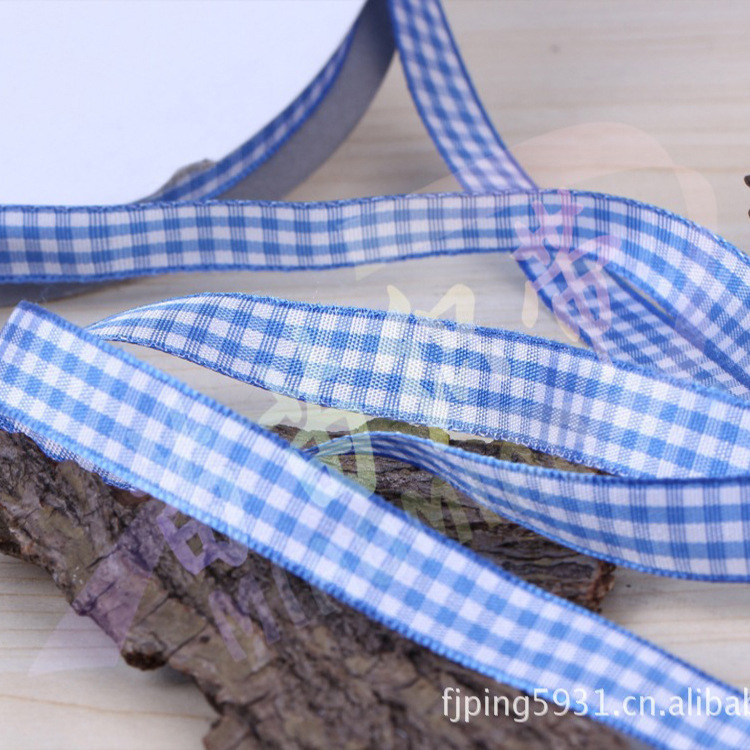 Pink Bow Check Jewelry Ribbon Multi-Colored 3 Point Check Ribbon Wholesale Handmade Diy Headdress Woven Ribbon Specification drawing