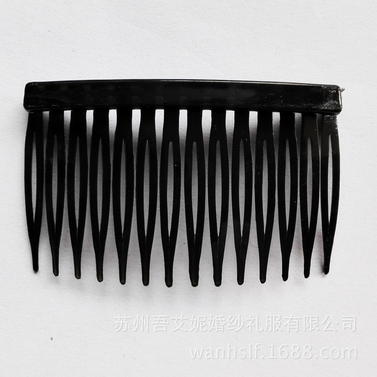 Factory direct supply hair comb plastic splice comb 14 teeth curved veil headdress comb transparent white black Application Scenario