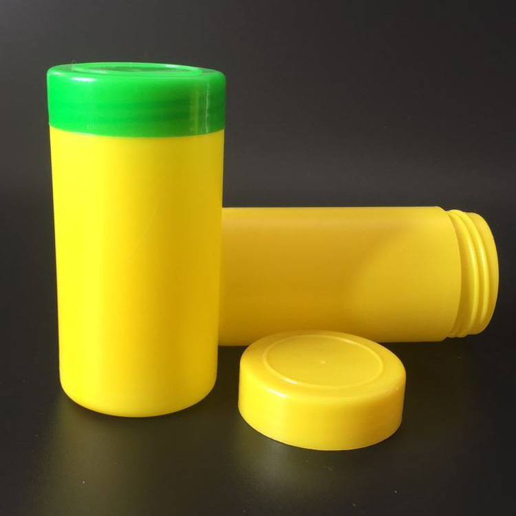 Ornamental fish feed bottle five sizes large and small pp material bait bottle fish medicine packaging bottle Specification drawing