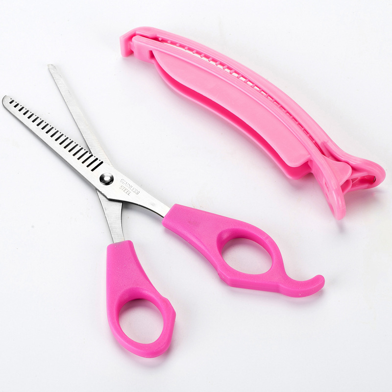 Bangs trimming salon haircut set, DIY bangs trimming tool set, scissors, teeth clippers, beauty tools details Picture