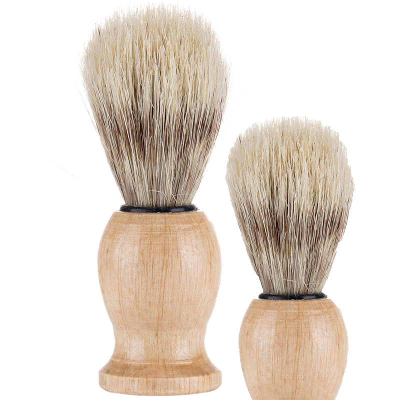 shanilak factory directly supplies beard brushes, hard beard brushes, nylon solid wood beard brushes, men's shaving brushes and facial cleansing tools details Picture
