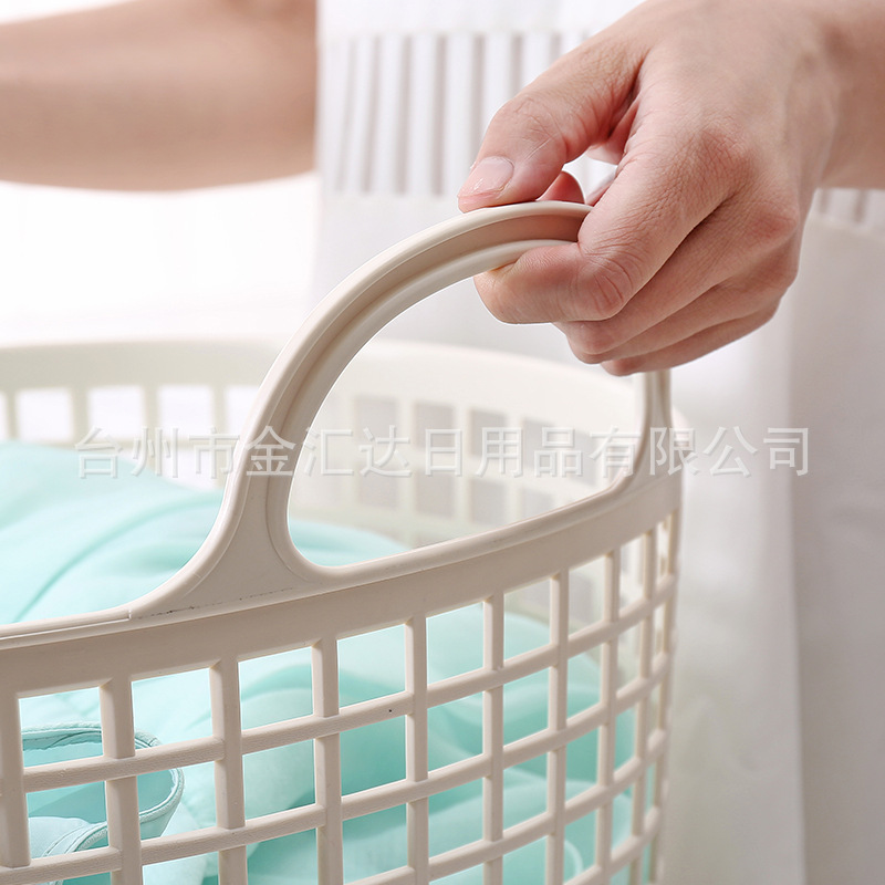 Manufacturers Spot Jianjun Plastic Dirty Clothes Basket Hollow With Cover Pp Multifunctional Toy Finishing Basket Sundries Storage Basket Specification drawing