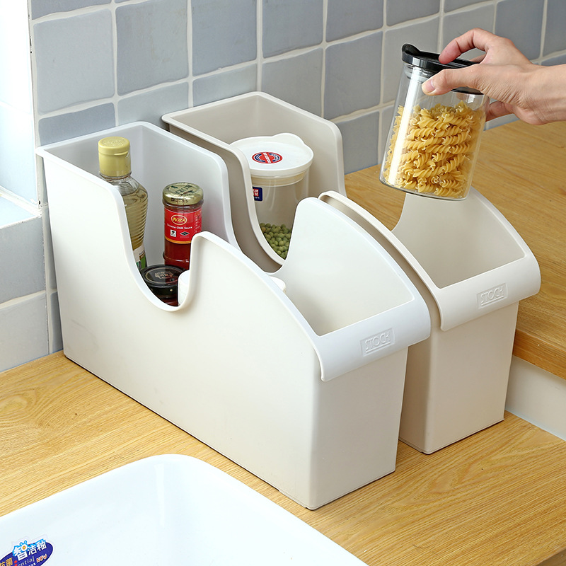 Simple kitchen storage rack, pot lid rack, seasoning rack, multi-functional bathroom cosmetics storage and organization box details Picture