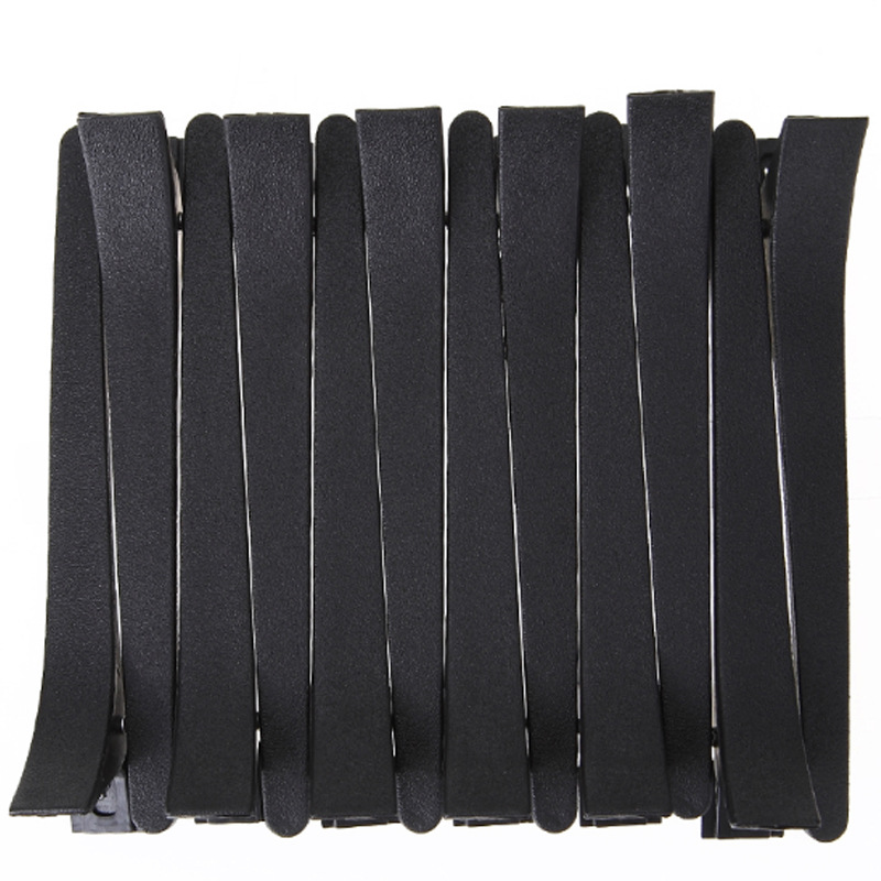 磨砂美发长嘴夹人头夹区分夹烫染发剪发定位夹子黑色发夹美妆工具