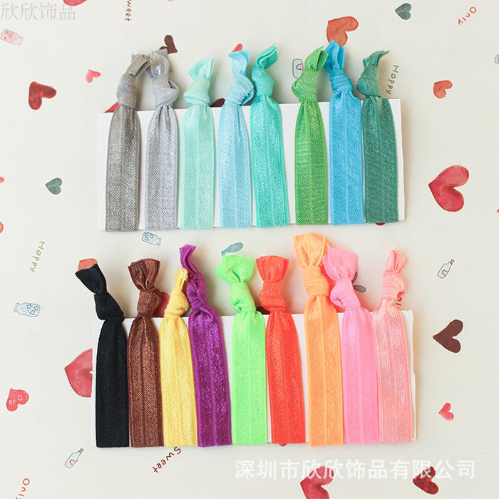 Factory wholesale of Japanese and Korean headwear, knotted hair bands, hair ropes, hair bands, hair rings, rainbow hair tie ropes