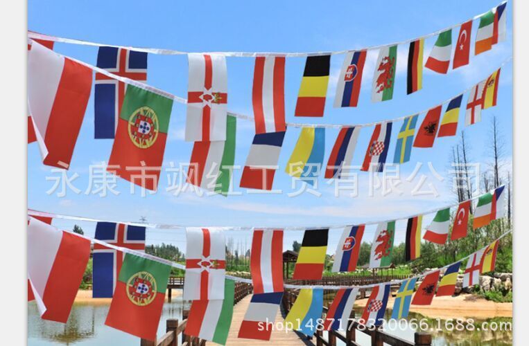 串旗吊旗彩旗 14*21cm 世界200个国家地区旗帜 广告装饰图