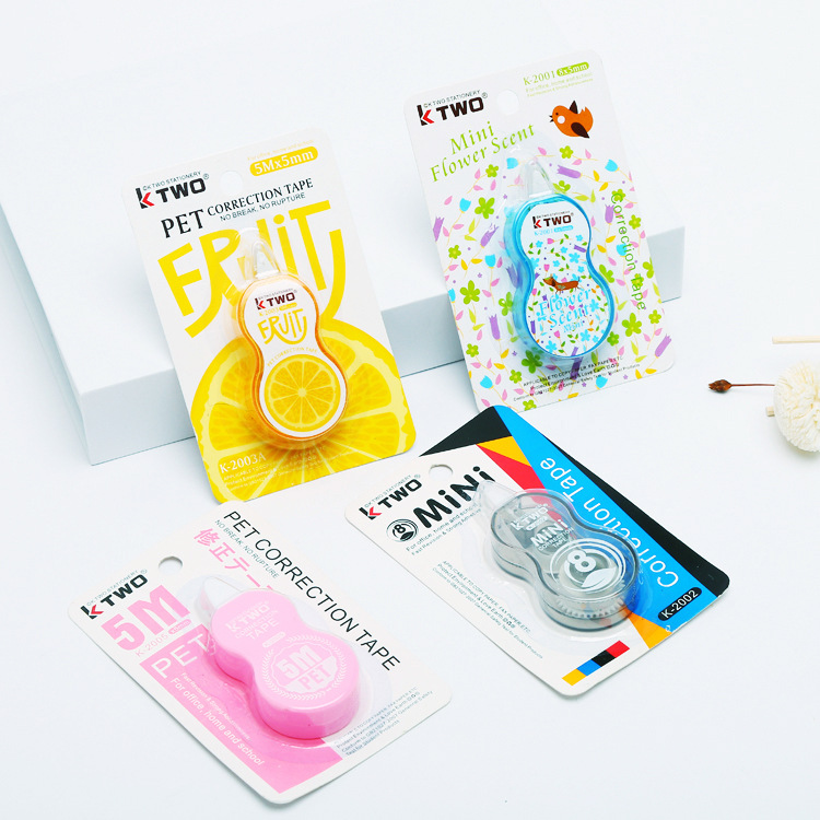Intelligence Star Fruit Color Pattern Correction Tape Mini Correction Tape Cute Childhood Memory Correction Tape Stationery Wholesale Specification image