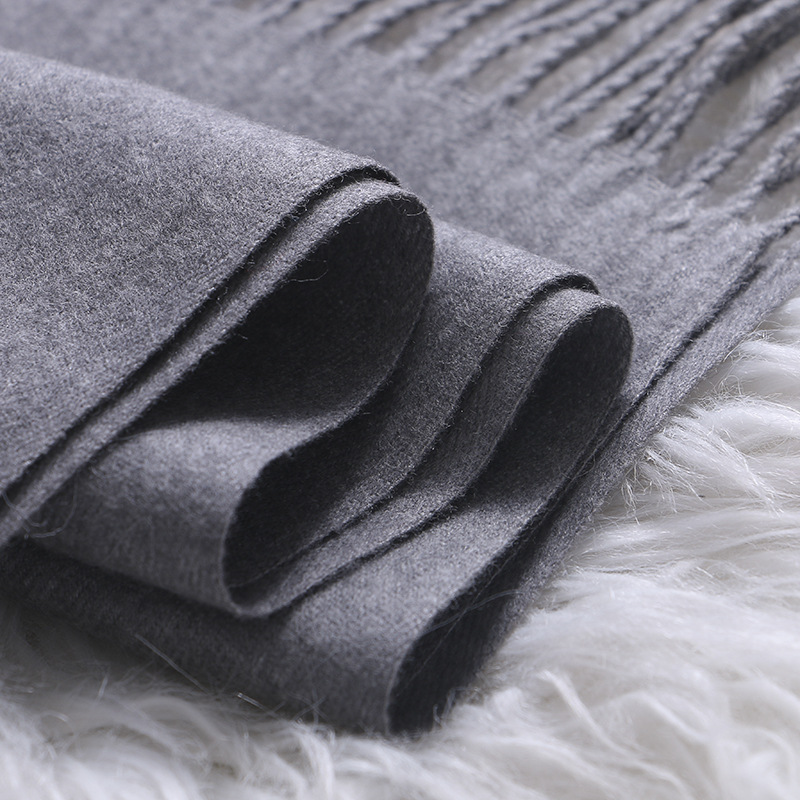 More Than 200 Grams Of Red Solid Color Imitation Cashmere Scarf Female Korean Version Of Winter All The Thick Shawl Warm Fashion Neck Application Scenario