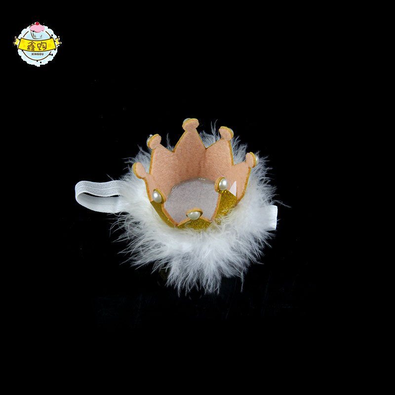 Birthday Children's Party Supplies Hat Prince Crown Cake Pearl Lace Lace Dress Hat Factory Direct Sales Application Scenario