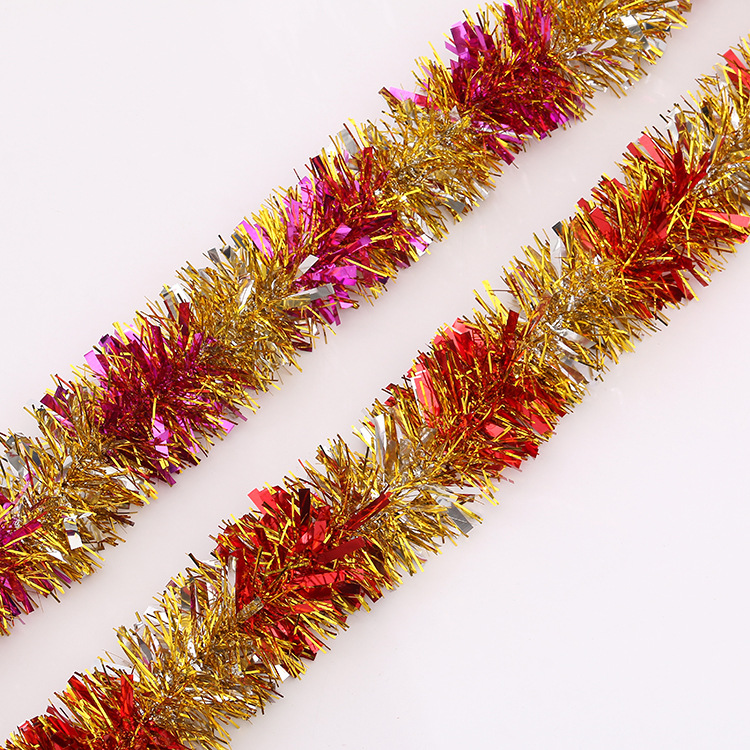 The cross-border Christmas wool strip, flowered ribbon, rubia grass hanging basket, festival decoration section, color strip, 9 cm and 2 meters long