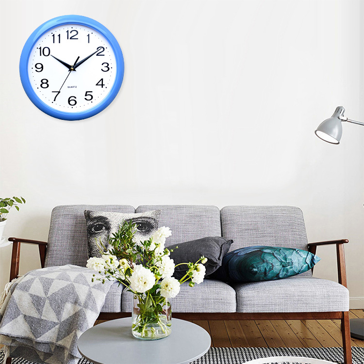 Simple Fashion 10 Inch Round Plastic Wall Clock Advertising Clock Living Room Bedroom New Yada Ne-1692 Factory Direct Sales Specification drawing