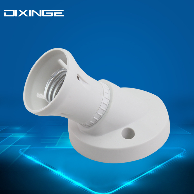 Energy-saving lamp /LED lamp accessories: E27 spiral socket lamp holder, tilted ceiling lamp head, E27 slanted socket lamp head Application Scenario