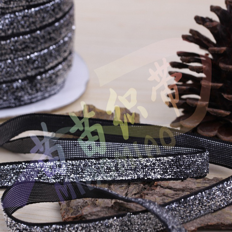Factory direct sales of Yiwu Yuchen woven ribbons for wedding decoration, bow velvet, silver velvet and scallion ribbons wholesale
