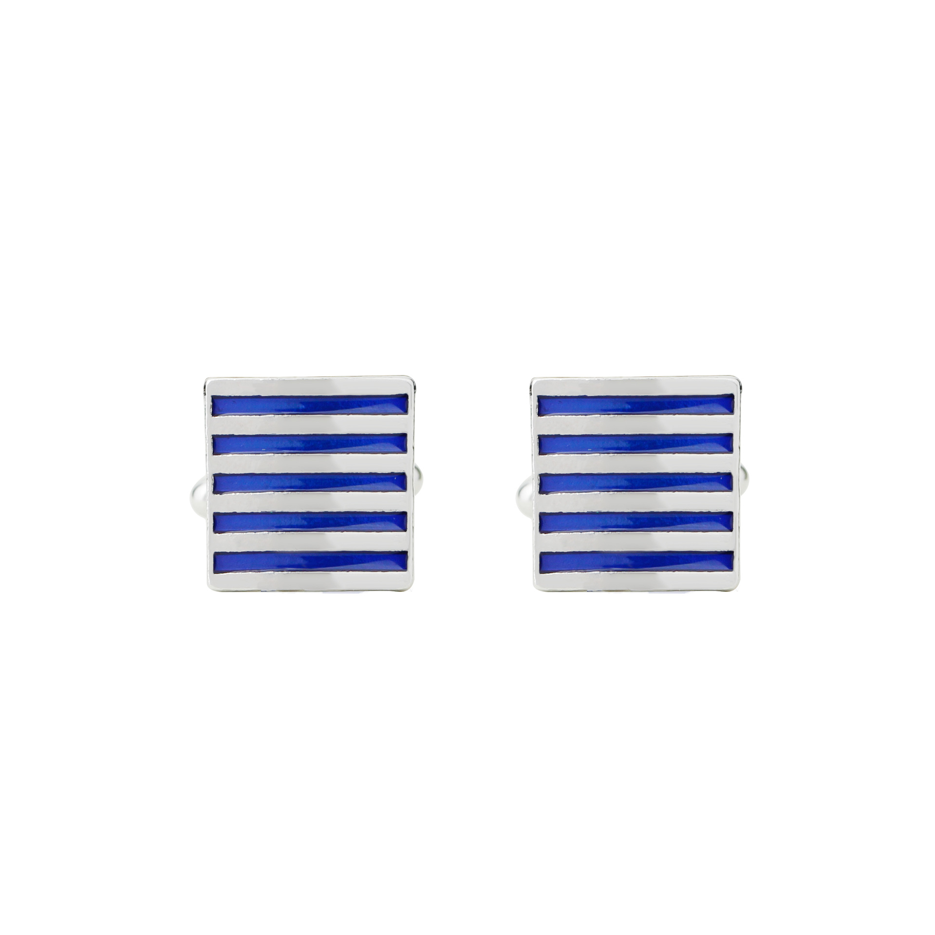 European and American accessories French cufflinks cuff nails silver blue stripe cufflinks business men's shirt accessories manufacturers supply full figure
