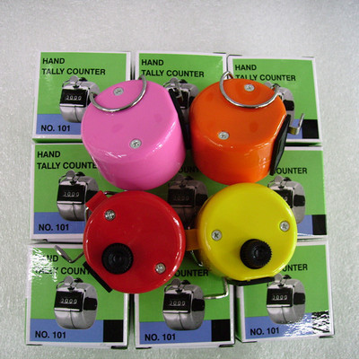 Mini color press manual counter, pedestrian flow statistics counter, hand press counter, 8 colors Item Picture