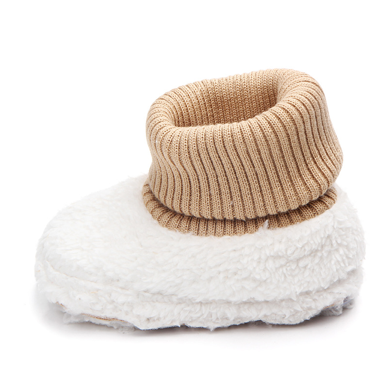 Wholesale winter new small flower baby cotton boots, warm shoes, soft-soled baby walking shoes for 0-1 years old in foreign trade Specification image