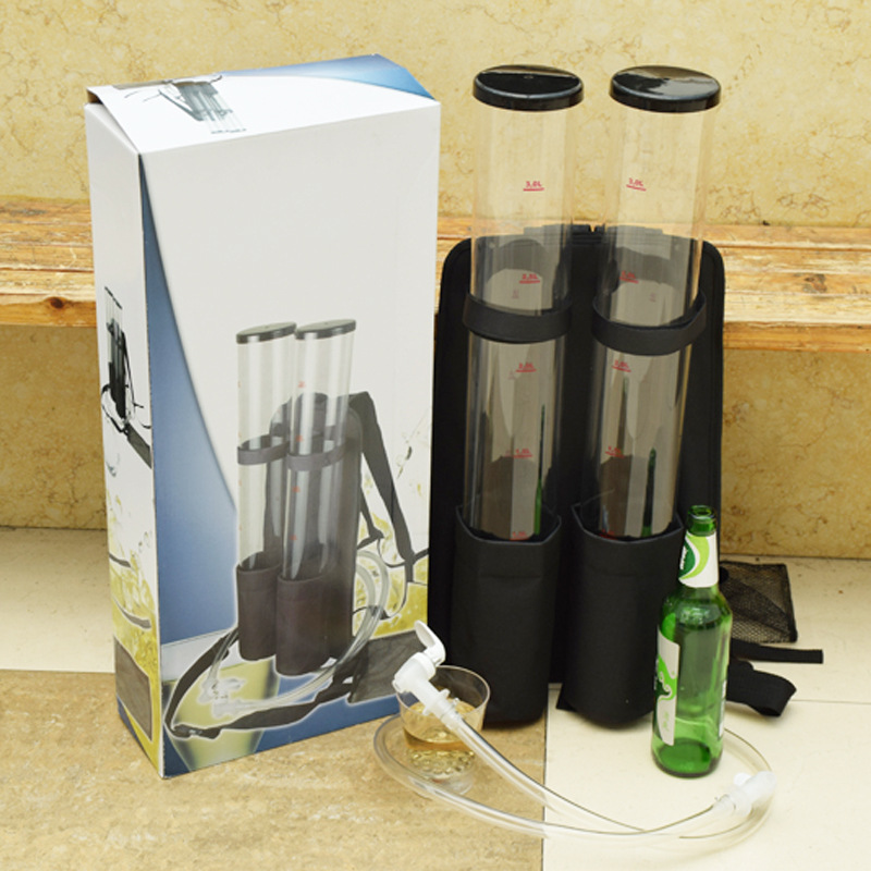 酒水饮料都可装食品材质2个装背式分酒器 加油机便携圆桶分酒器