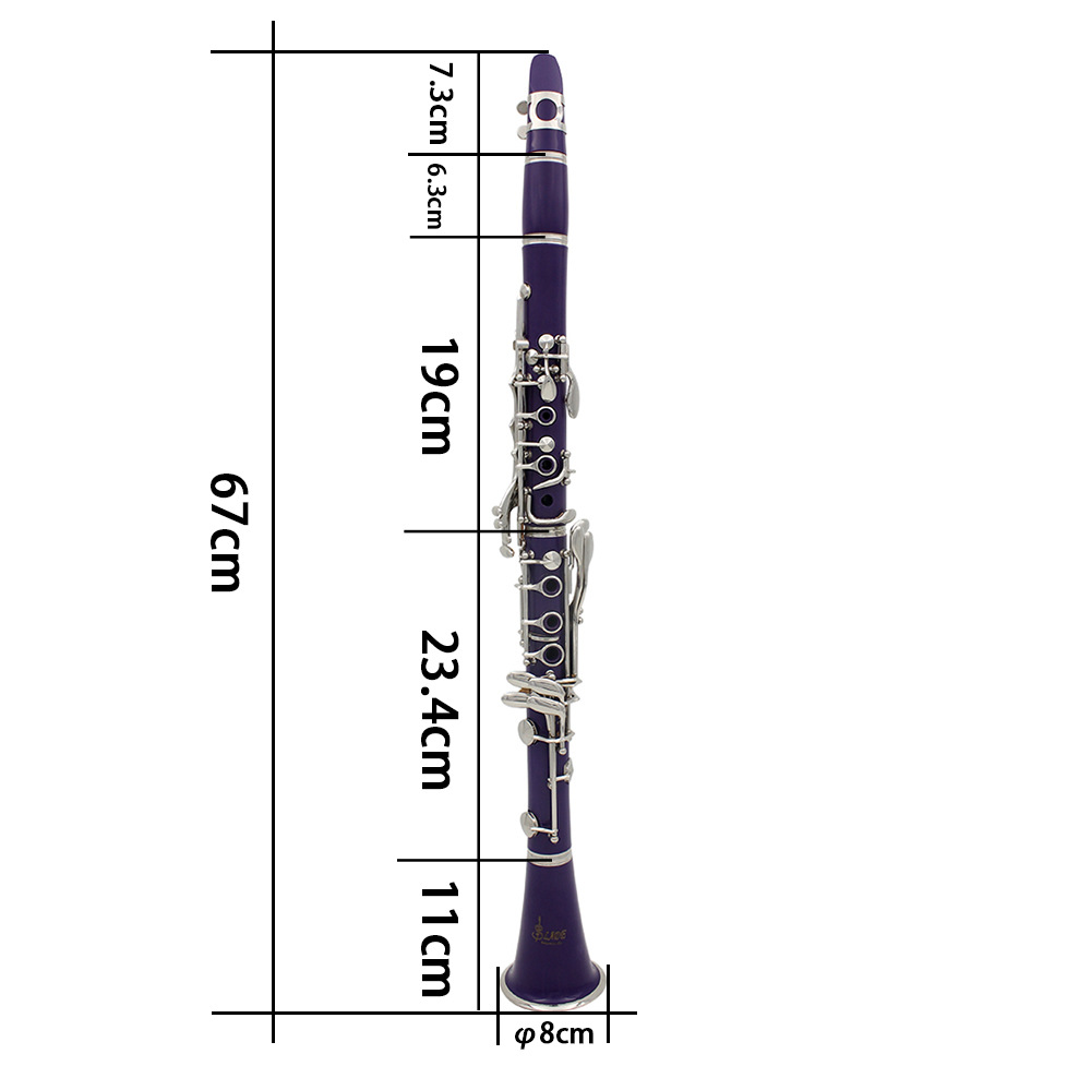 厂家批发LADE单簧管降B调17键胶木黑管学生成人考级乐器黑管套装详情图3