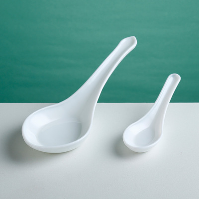 Opal Glassware餐宝白玉玻璃瓷汤勺调羹勺 陶瓷勺子喝汤家用餐厅小饭勺