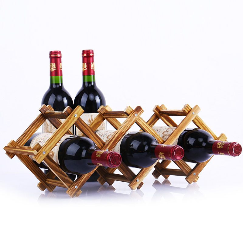 Red wine rack decoration, home wine rack, folding red wine rack details Picture