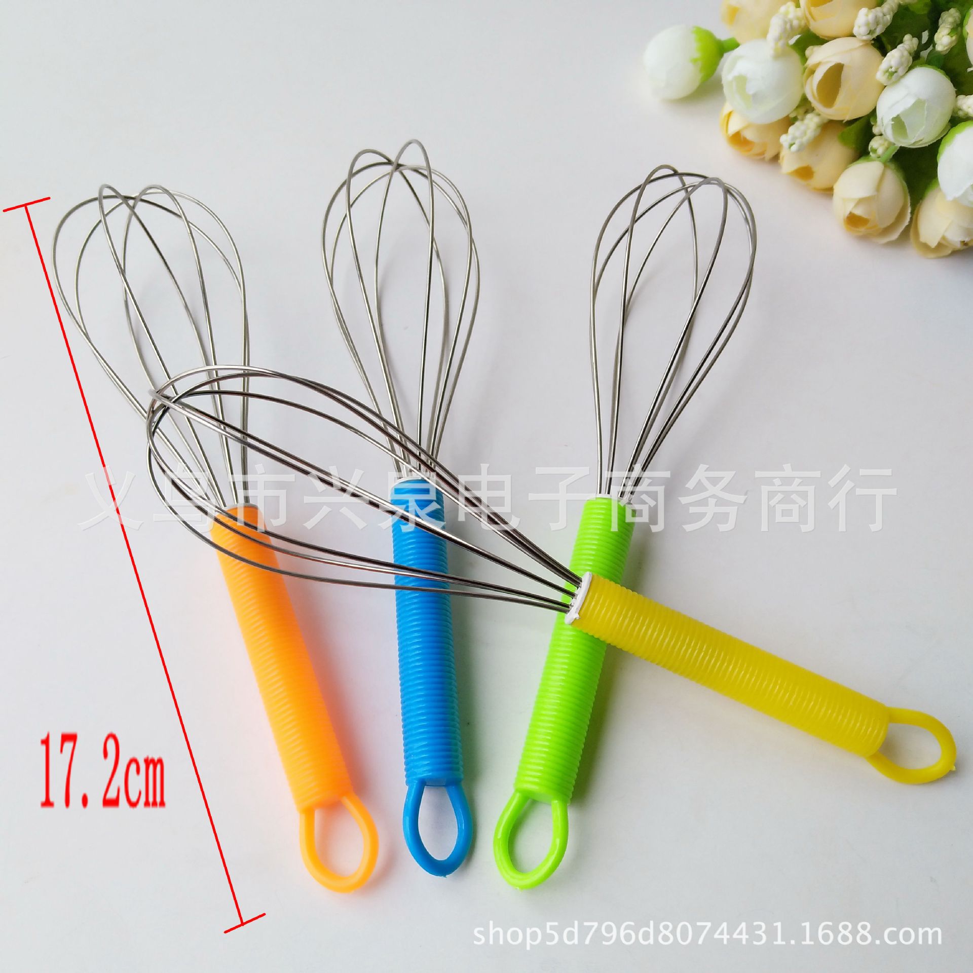 【 Zone 1-4 】 Plastic handle egg beater 20/ pack 1000/ box 1 yuan egg beater, colorful plastic handle egg beater, kitchen small tools 1 yuan store supply