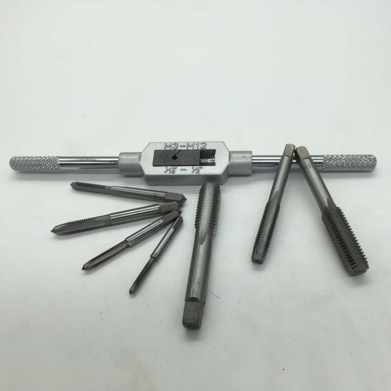 Factory direct sales of 8PC tap winch set, metric alloy steel 8-piece set, tap die set, tapping tools Application Scenario